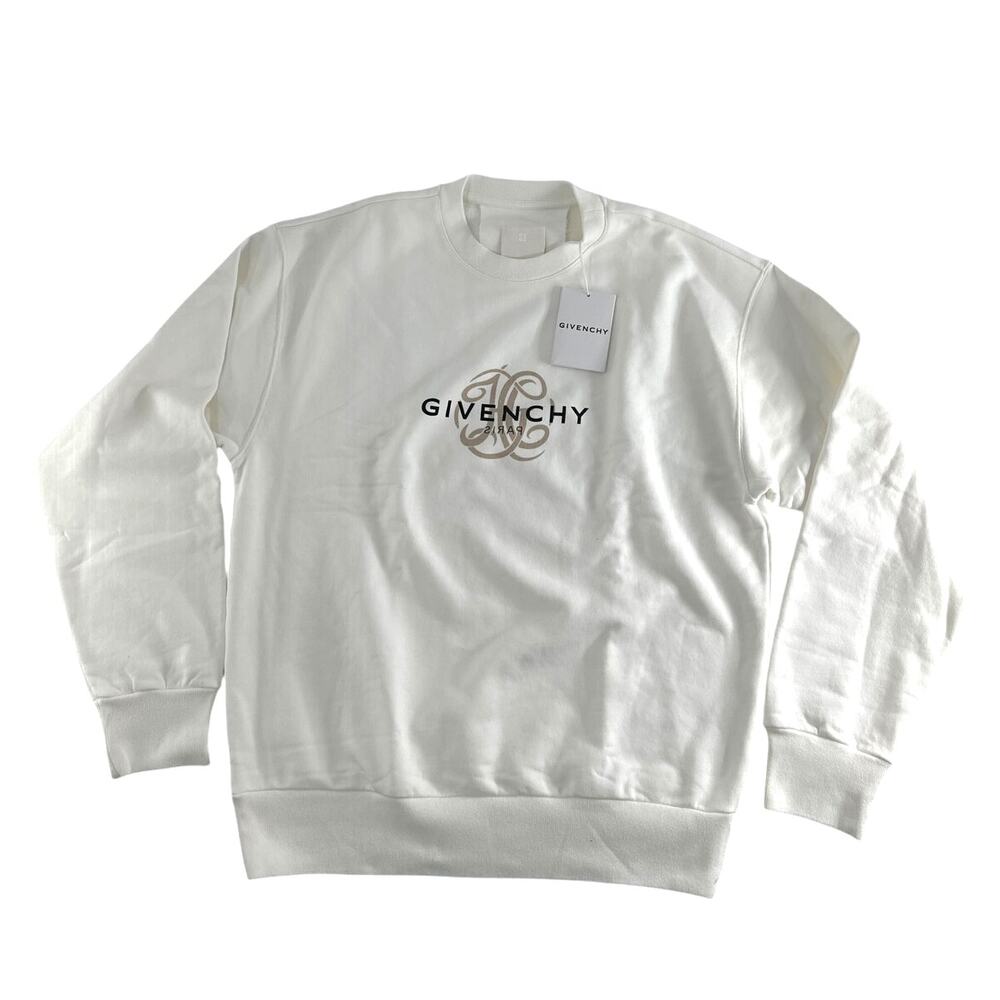 GIVENCHY Off White Reverse Fleece Sweatshirt Size S - Picture 5 of 14
